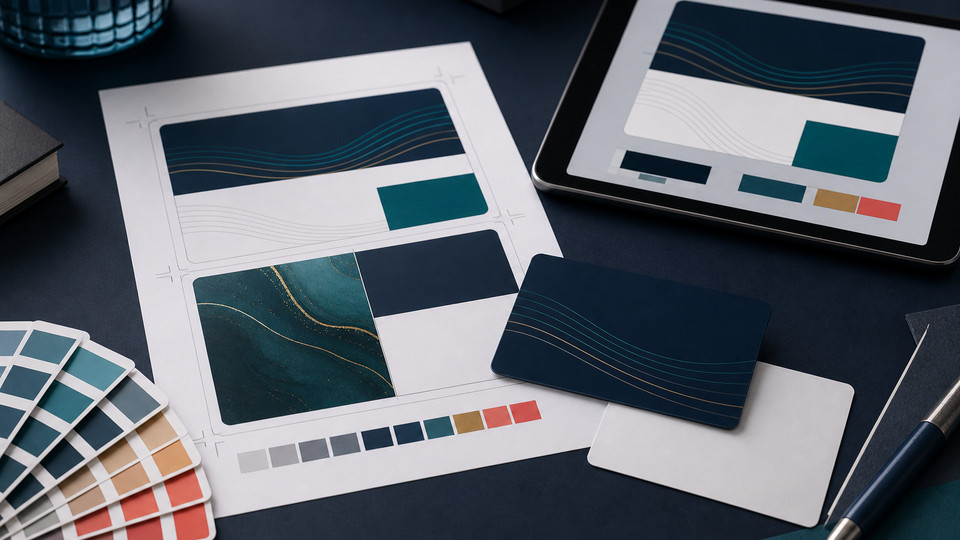 Plastic card artwork and prepress proofing mockup