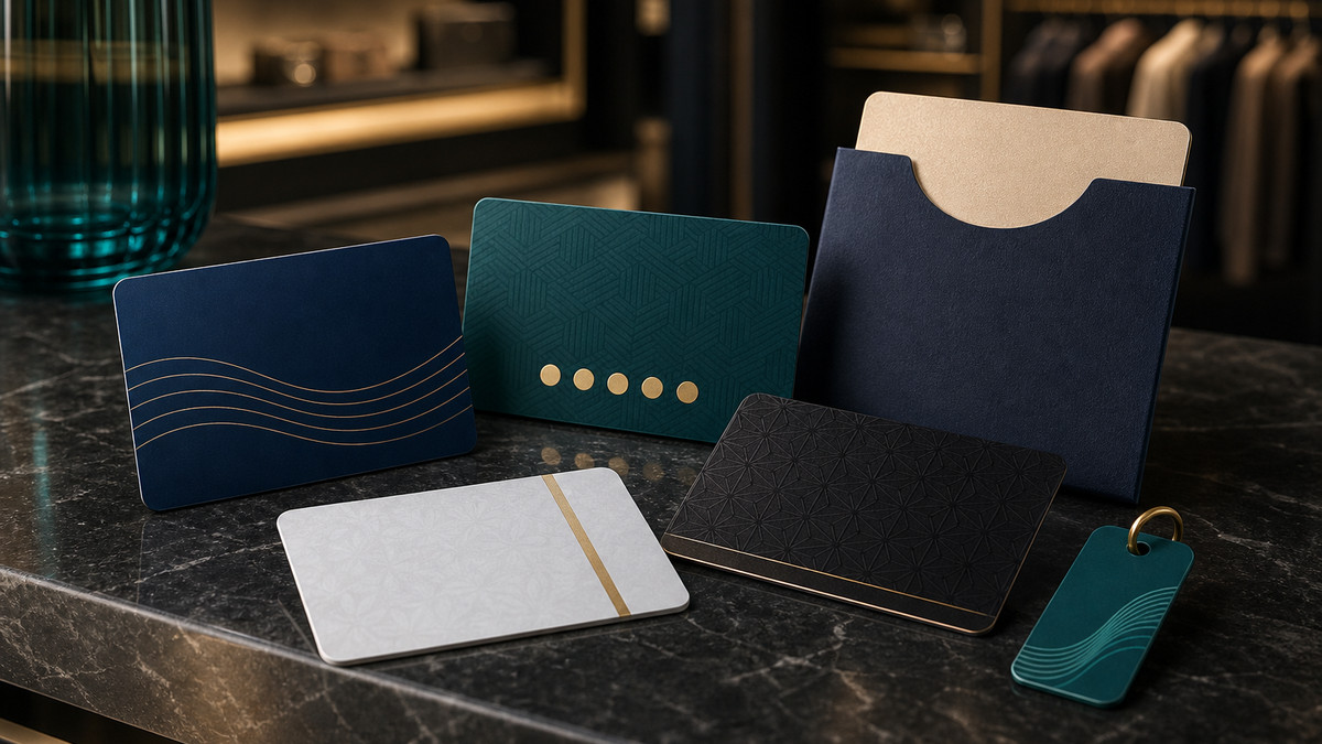 Retail gift loyalty and VIP plastic card range mockup