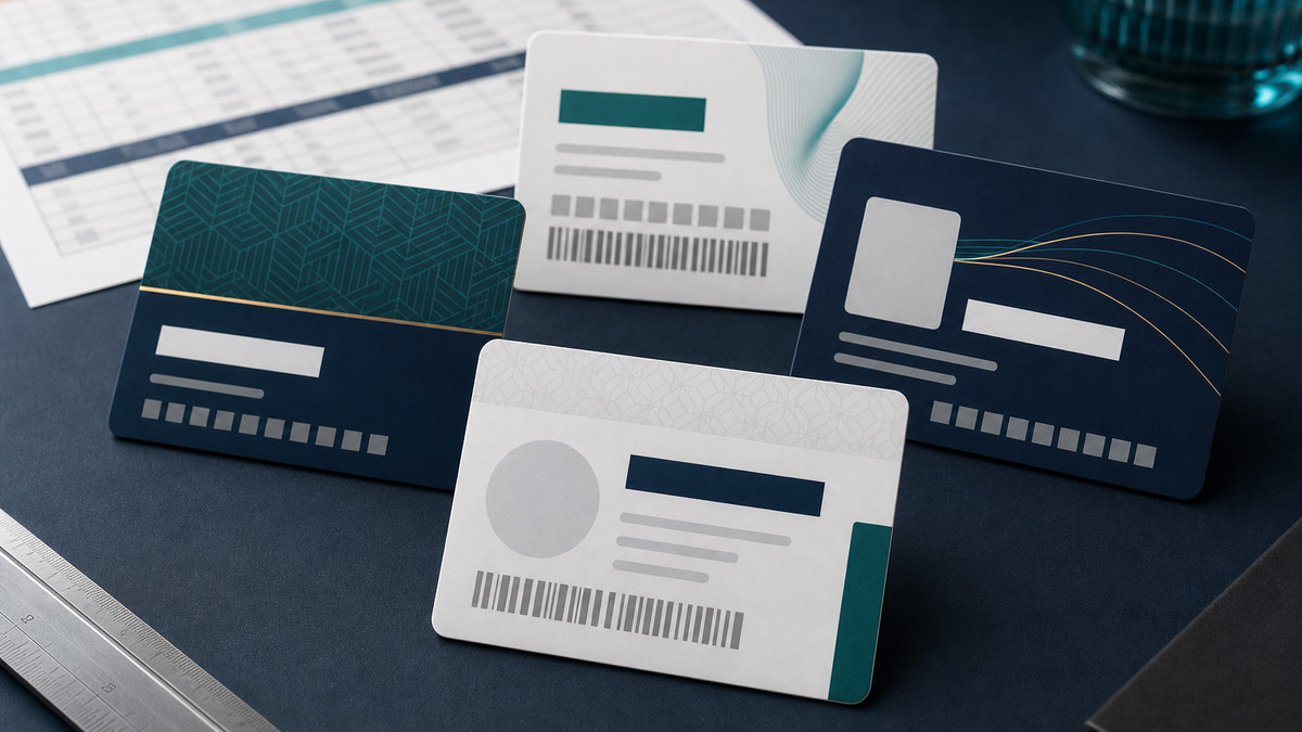 Variable data plastic card proofing mockup