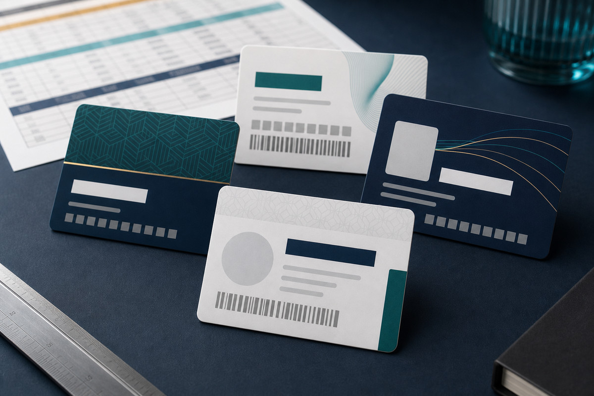 Variable data plastic card proofing mockup
